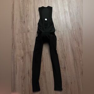 Cycling Bib Tights Unitard Black Padded Chamois Women's Size S
